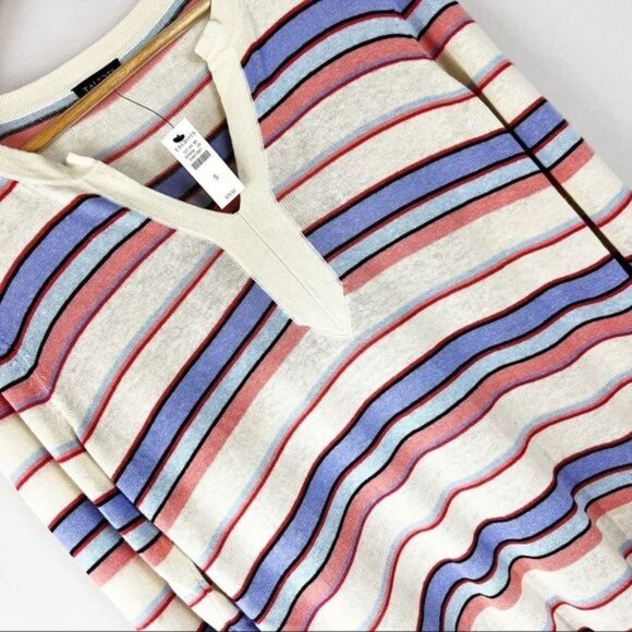 NWT Talbots Striped Linen Blend Sweater S Lightweight Coastal Classic - Picture 7 of 7